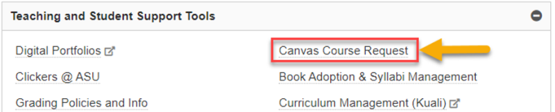 canvas course request